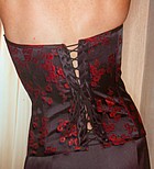 Corset with brocade molded cups
